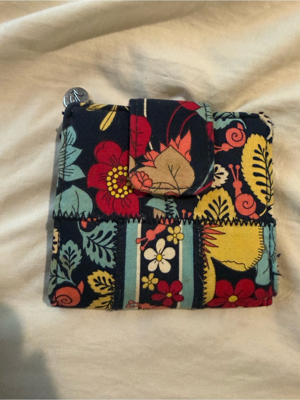 Vera Bradley Floral Patchwork Quilted Compact Wallet